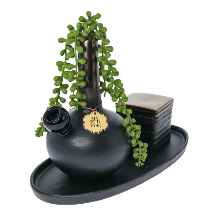 My Bud Vase Ceramic Water Pipe Set with Deangelo and Tray