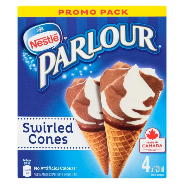 Nestle Parlour Swirled Cones, 4-Pack, 120-ml