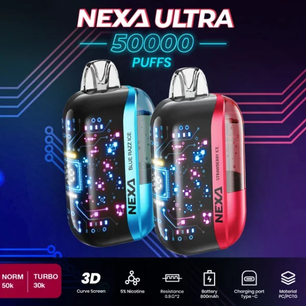 Nexa Ultra 50,000 Puffs Disposable Vape 20mL 5 Pack