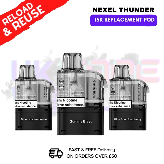 Nexel 15K Thunder REPLACEMENT PODS – ONLY £3.99