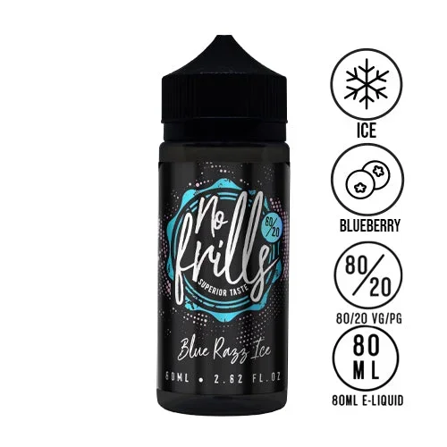 No Frills – Blue Razz Ice 80ml 80/20