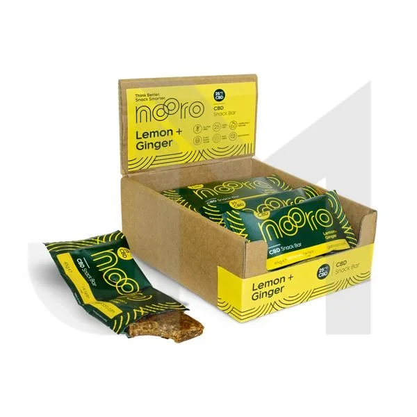 Nooro 25mg CBD Lemon & Ginger CBD Oat Bar – 45g (BUY 1 GET 1 FREE)