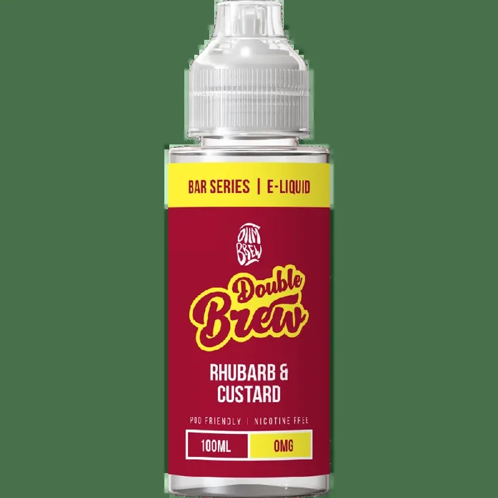 Ohm Brew Double Brew 100ml Shortfill E-Liquid Rhubarb & Custard