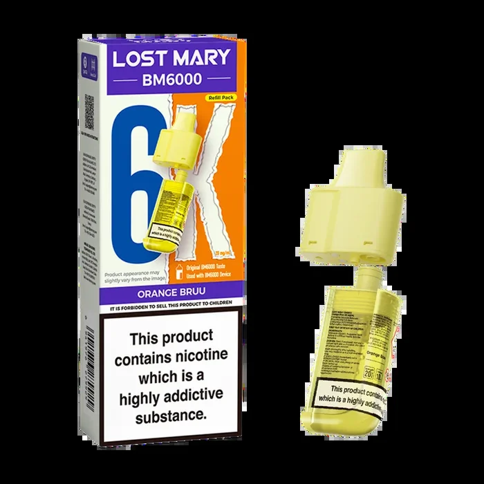 Orange Bruu Lost Mary BM6000 Refill Pack