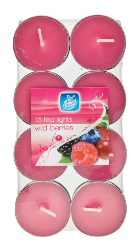 Pan Aroma Colour Tealights 16pk Wild Berries