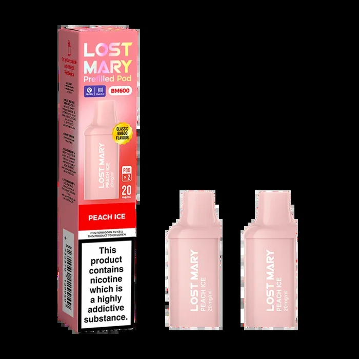 Peach Ice Lost Mary BM600 Pods