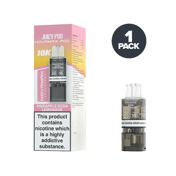 Pineapple Soda Lemonade Juicy Pod Novamax 10K Prefilled Pods