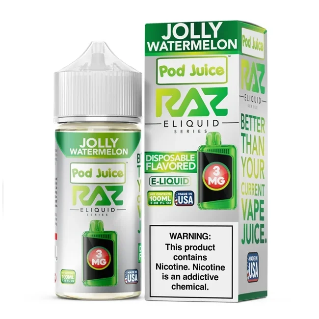 Pod Juice x RAZ Jolly Watermelon Tobacco Free Nicotine E-Juice 100ml