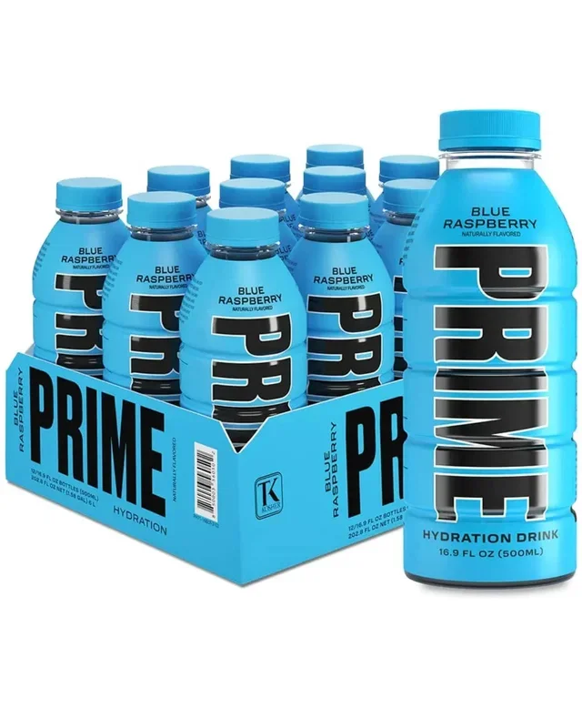 Prime Blue Raspberry Hydration Drink Multipack, 12 x 500 ml