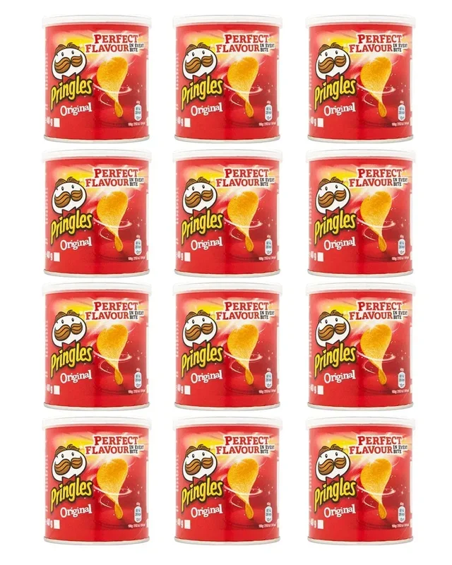 Pringles Original Flavour Crisps Tub Multipack, 12 x 40 g