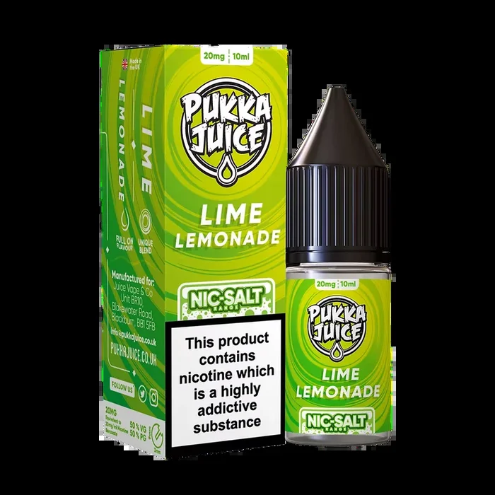 Pukka Juice Nic Salt E-Liquid Lime Lemonade
