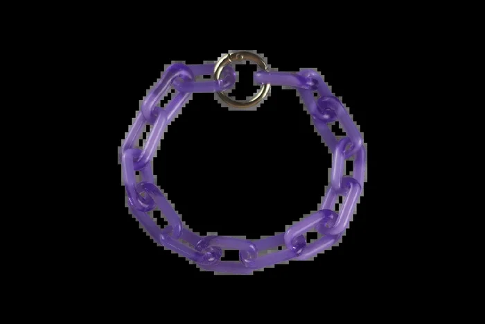Purple Glass Chain Bracelet