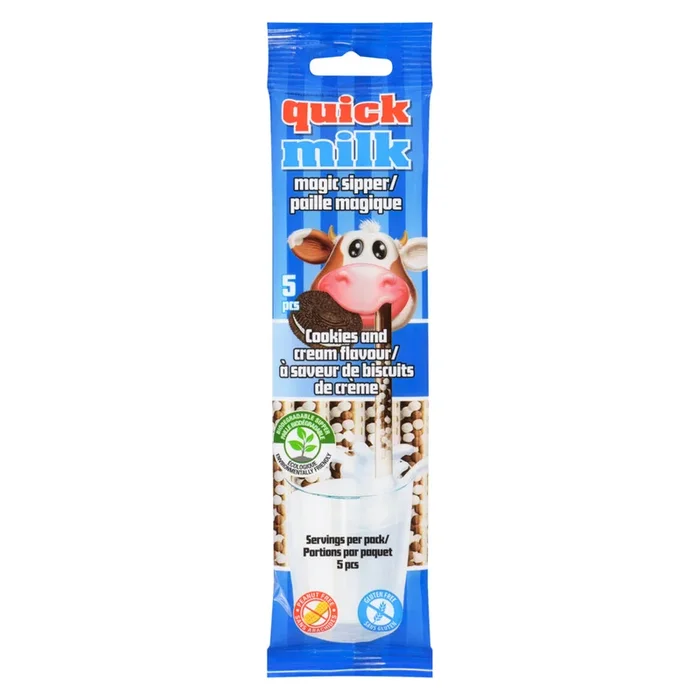 Quick Milk Magic Sipper Cookies and Cream Flavour 5-Pack, 30 g