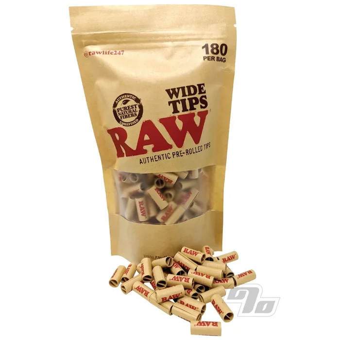 Raw 180 Count Pre-Rolled Wide Tips