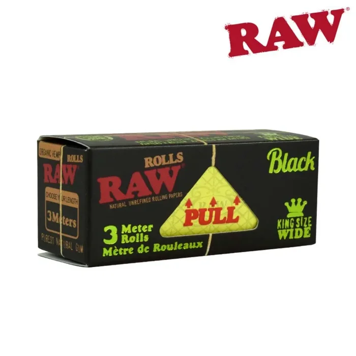 RAW Black Organic Hemp Rolls – 3 Meters Length