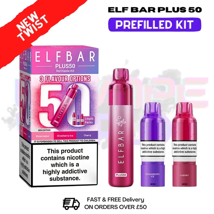 Red Edition Elf Bar 50K Puff Plus Kit – Only £8.99