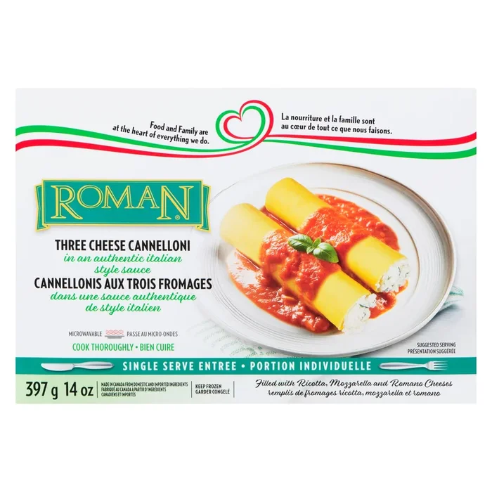 Roman Three Cheese Cannelloni in an Authentic Italian Style Sauce, 397 g