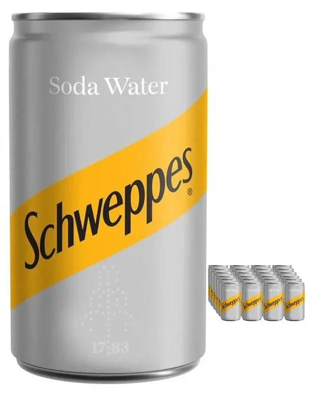 Schweppes Soda Water Multipack, 24 x 150 ml