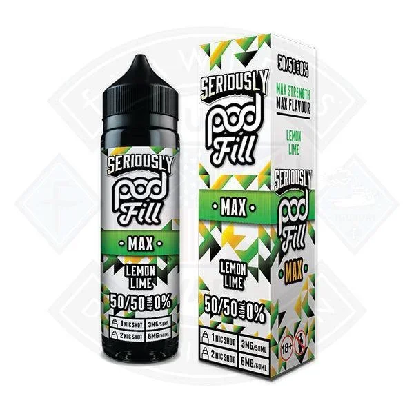Seriously Pod Fill MAX – Lemon Lime 40ml 0mg Shortfill E-Liquid