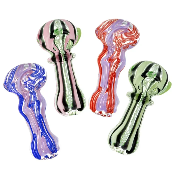 Slime Squiggle Multicolored Spoon Pipe – 3.75 ” / Colors Vary