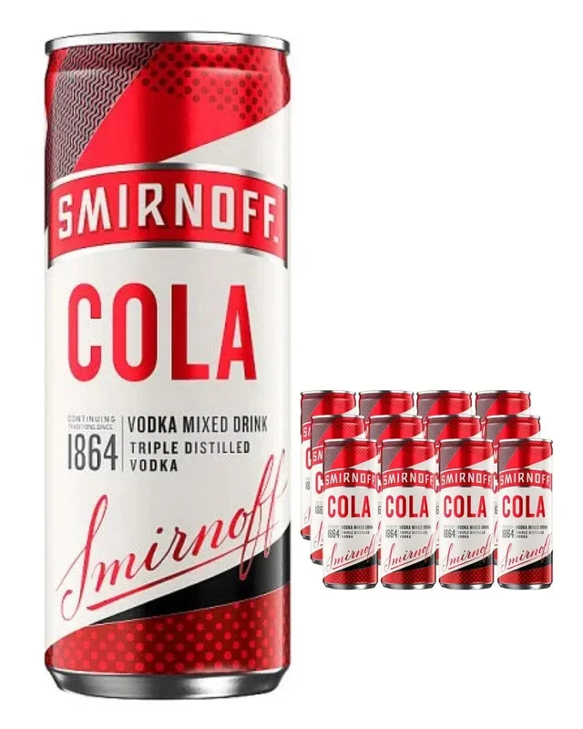 Smirnoff & Cola Can Multipack, 12 x 250 ml