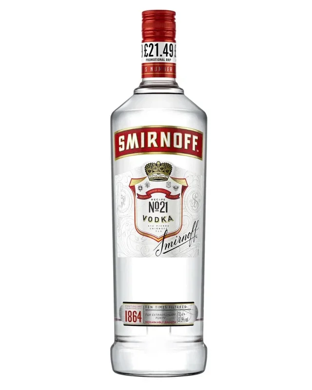 Smirnoff Red Label Vodka Price Marked, 1 L