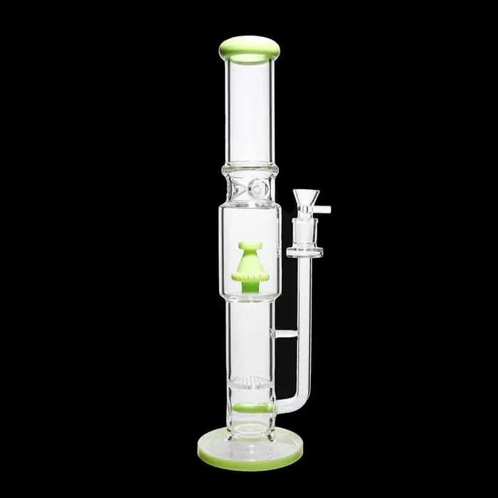Smoke Cartel Straight Tube with Stacked Percs Bong – 17 in.