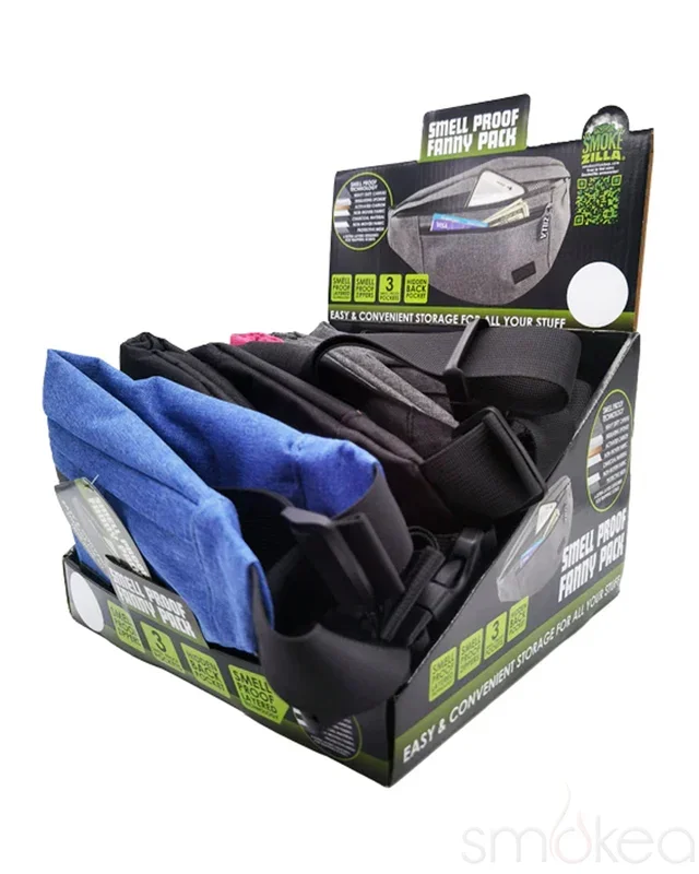Smokezilla Canvas Fanny Pack with Odor-Resistant Material (6-piece Display)