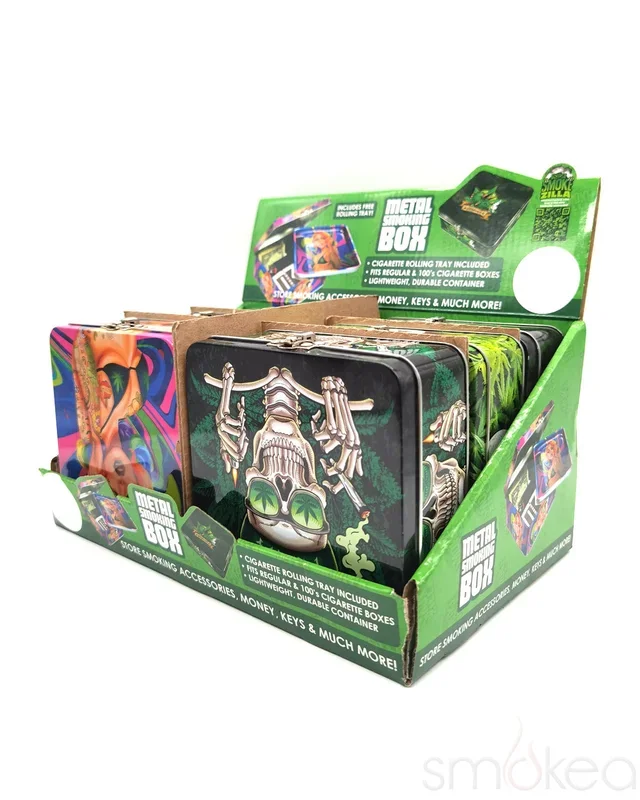 Smokezilla Metal Storage Box w/ Rolling Tray (6pc Display)