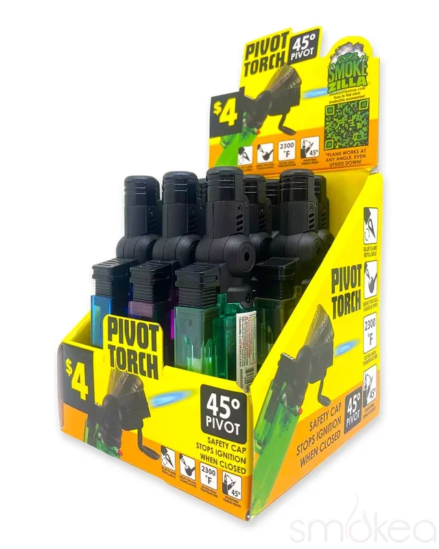 Smokezilla Torch Blue Mini Pivot Torch Lighter (10pc Display)