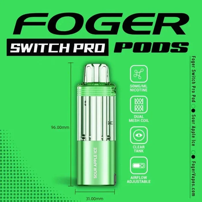 Sour Apple Ice – Foger Switch Pro 30K Disposable Pod