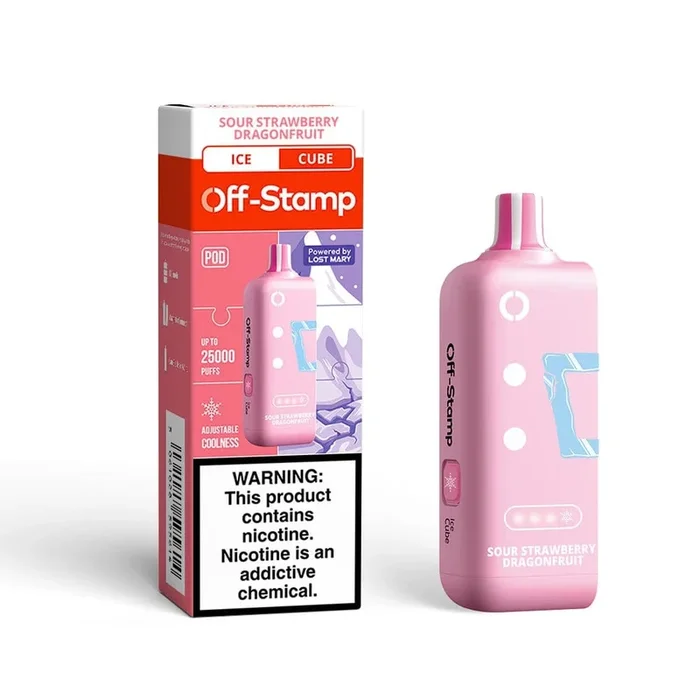 Sour Strawberry Dragonfruit- Off-Stamp Ice Cube 25K Disposable Pod