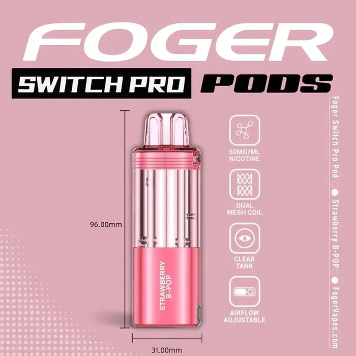Strawberry B-Pop – Foger Switch Pro 30K Disposable Pod