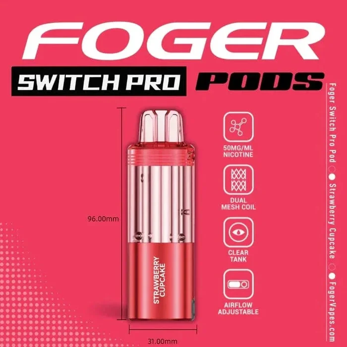Strawberry Cupcake – Foger Switch Pro 30K Disposable Pod