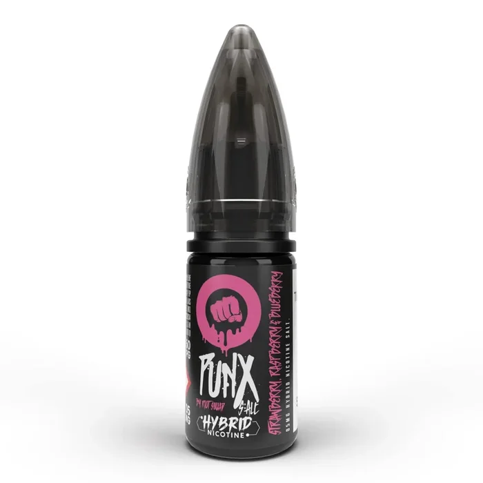 STRAWBERRY, RASPBERRY & BLUEBERRY HYBRID SALT E-LIQUID BY PUNX – 5/10/20MG
