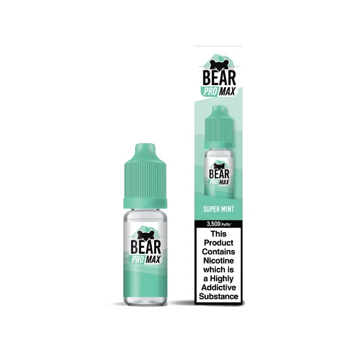 Super Mint 10ml Nic Salt E-Liquid by Bear Pro Max 3500