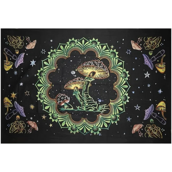ThreadHeads Mushroom Mandala Tapestry