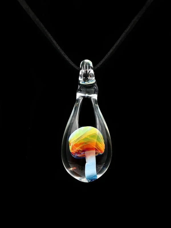 Three Trees Glass – Mushroom Teardrop Pendents (2.25 “)