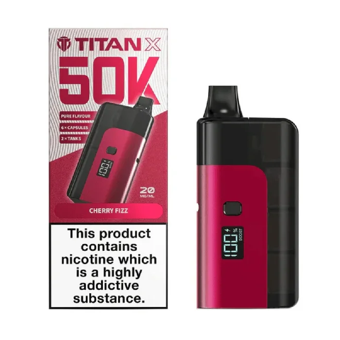 Titan X 50k Prefilled Vape Kit Cherry Fizz