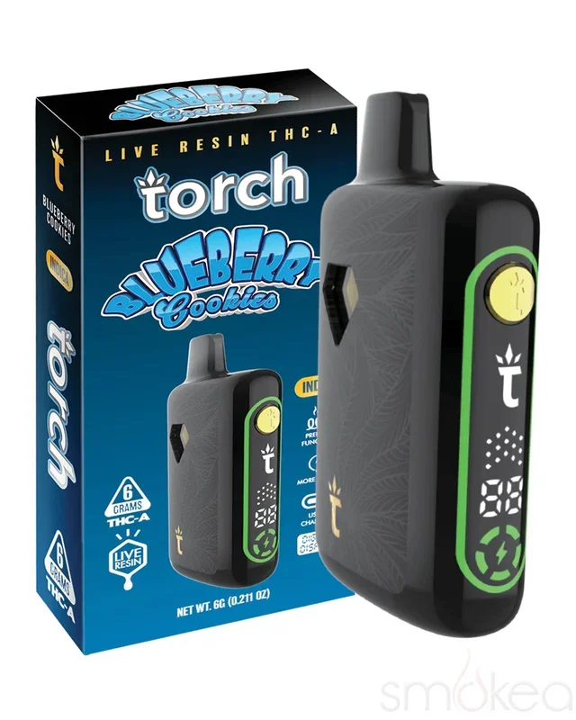 Torch 6g Pulse THCA Live Resin Blend Vape – Blueberry Cookies