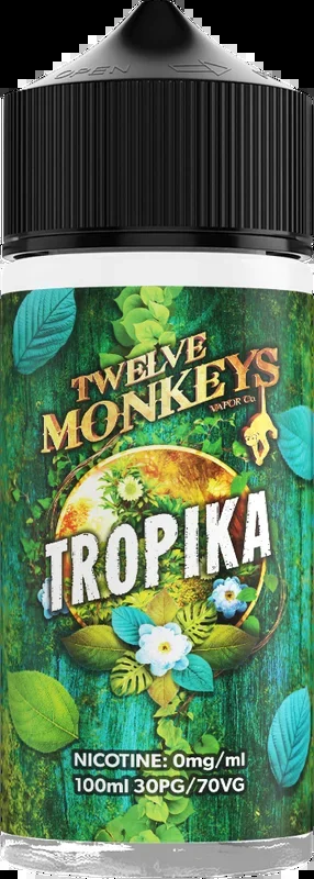 Tropika Twelve Monkeys Vape Juice 100ml Shortfill 0mg Nicotine E-liquid