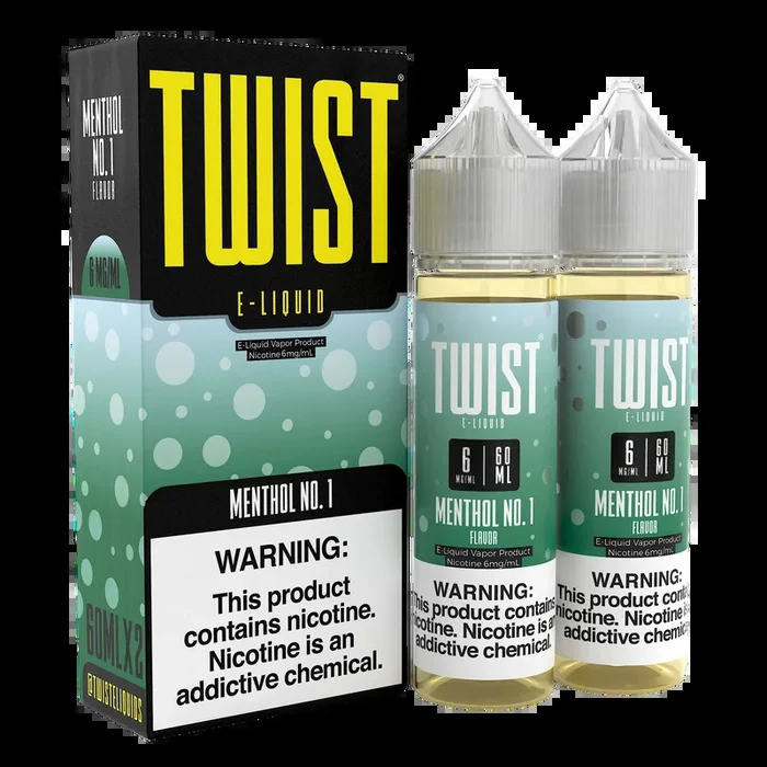 TWIST E-Liquid – Menthol No 1 – 120ML E-Liquid (Twin 60ML Pack)