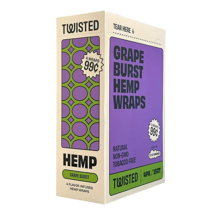 Twisted Hemp Grape Burst Wraps