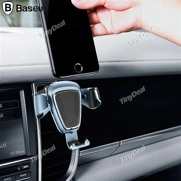 [Upgrade Version] Automatic Car Phone Holder BASEUS Air Outlet Gravity Support for 4.0”~6.0” Cellphone
