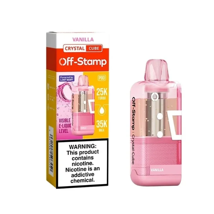 Vanilla – 35K Disposable Pod with Off-Stamp Crystal Cube