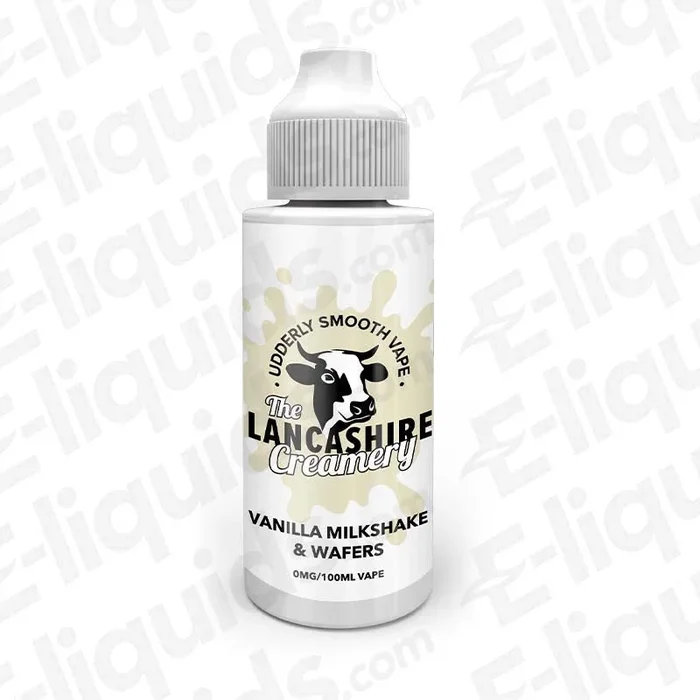 Vanilla Milkshake and Wafers 100ml Shortfill Vape Juice by The Lancashire Creamery