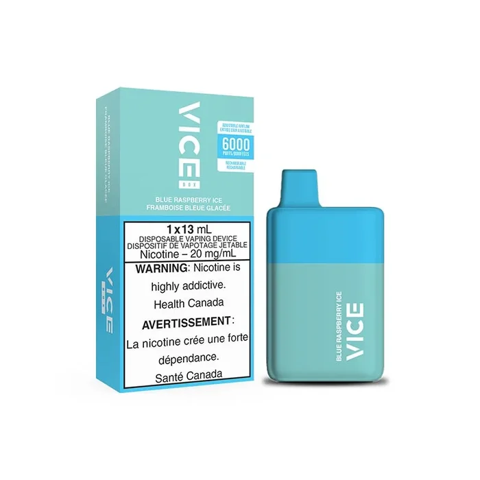 VICE BOX 6000 Puffs Disposable – Blue Raspberry Ice (ON)