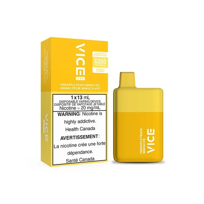 VICE BOX 6000 Puffs Disposable – Pineapple Peach Mango Ice (ON)