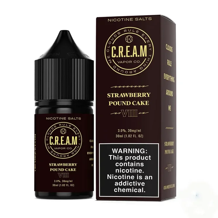 VIII Strawberry Pound Cake – C.R.E.A.M Vapor Co. Salt 30mL