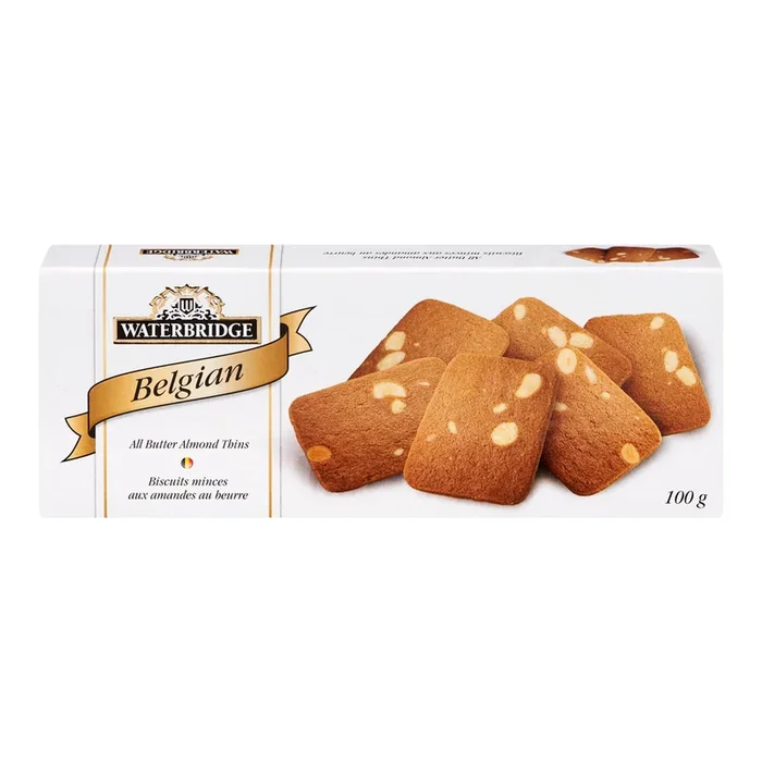 Waterbridge Butter Almond Thins, 100 g